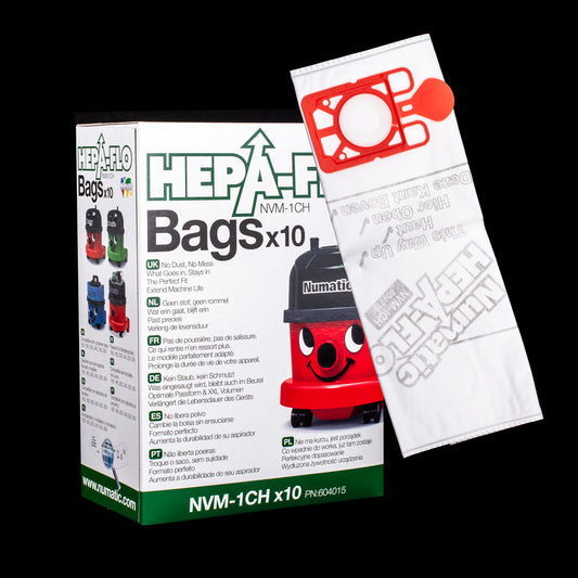 Bags - HEPA - Numatic / Nacecare canister - small body units (10)