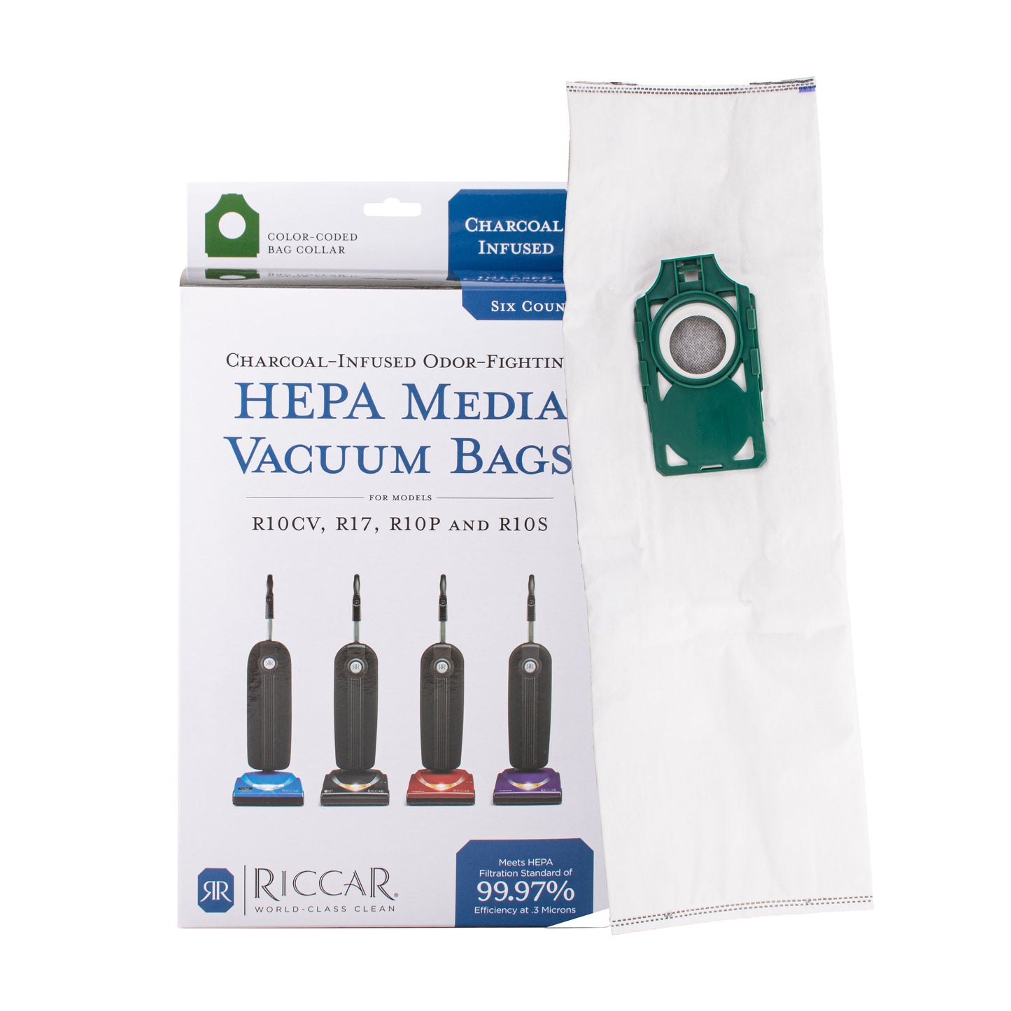 Bags - HEPA - Upright - Riccar / Simplicity Charcoal infused (6)