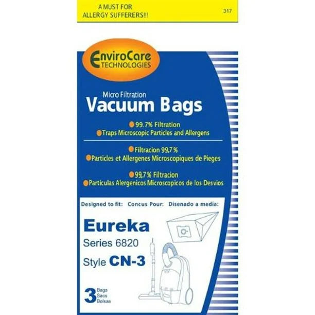 Bag - Paper - Eureka canister series 6820 - style CN-3 - (3)